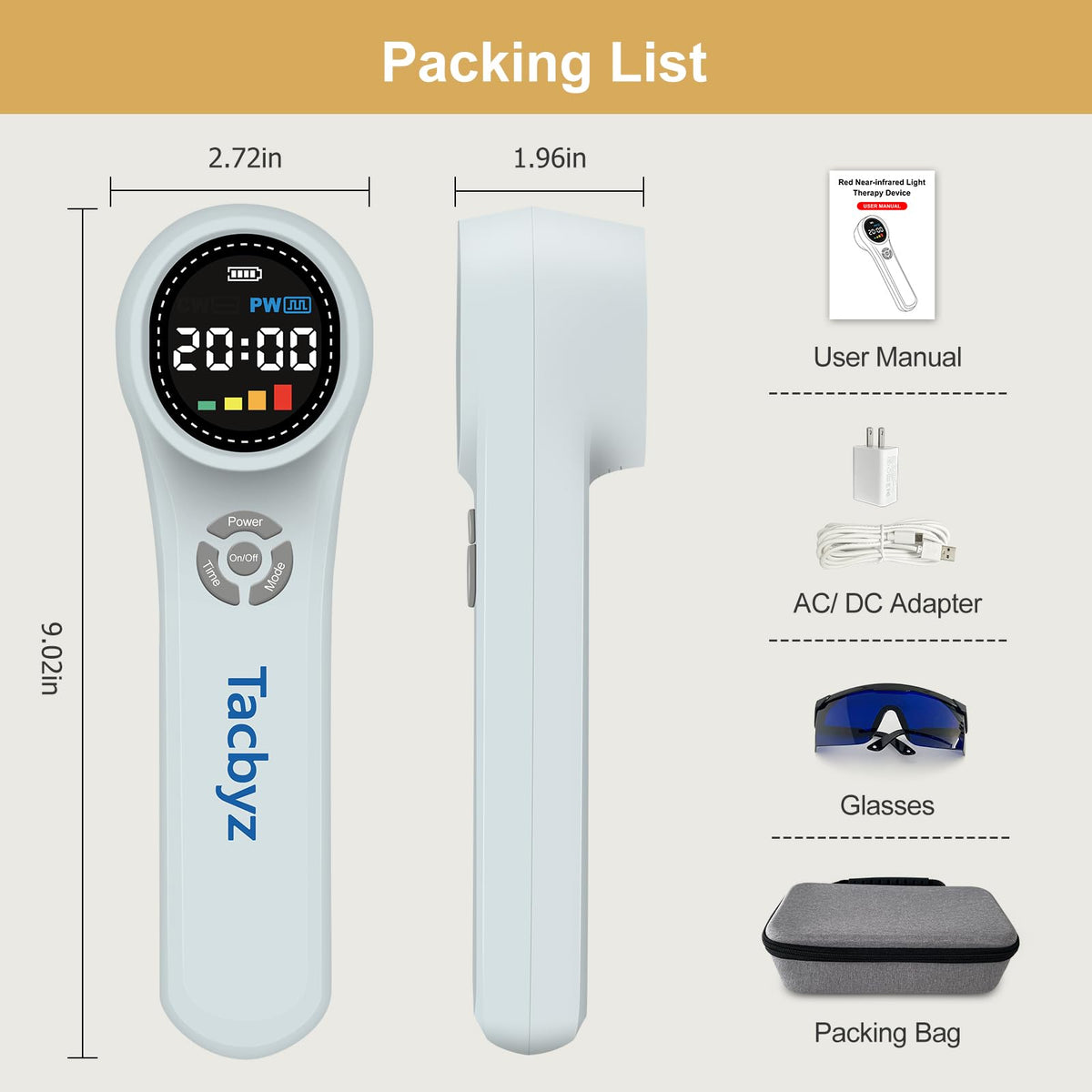 Tacbyz Cold Laser Therapy Device for Dogs Cats & Horses | Handheld
