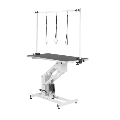 KCT Large Hydraulic Dog Grooming Table with H-Bar & Leashes