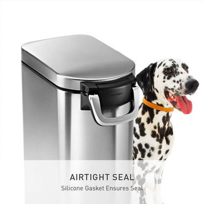 simplehuman 35L Airtight Pet Food Storage Container | Stainless
