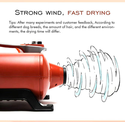Shernbao 6.0HP High-Velocity Dog Grooming Force Dryer | Blower