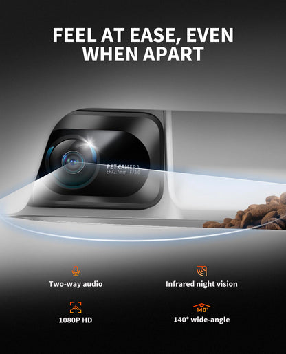 PETKIT Dual Hopper Auto Cat Feeder with 1080P Camera – 5L