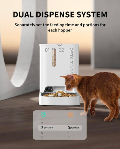 PETKIT Dual Hopper Auto Cat Feeder with 1080P Camera – 5L