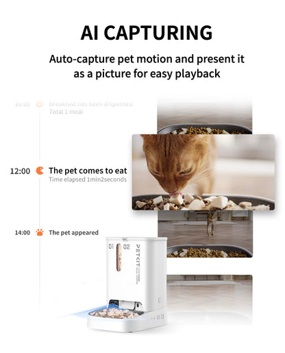 PETKIT Dual Hopper Auto Cat Feeder with 1080P Camera – 5L