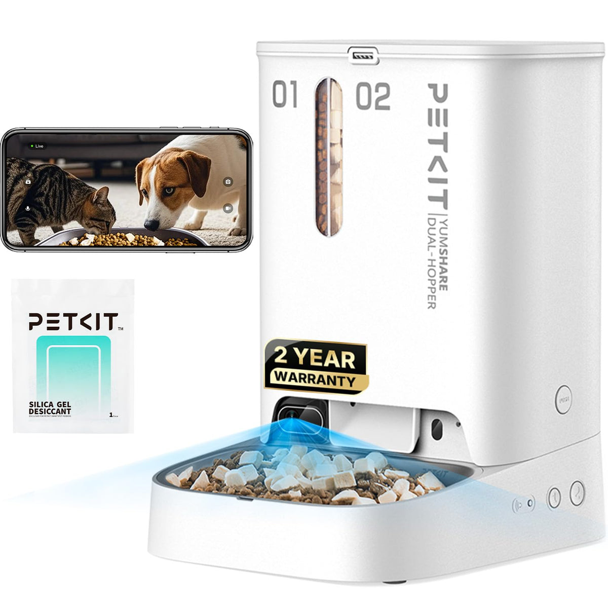 PETKIT Dual Hopper Auto Cat Feeder with 1080P Camera – 5L