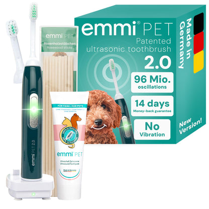Emmi-Pet 2.0 Ultrasonic Dog & Cat Toothbrush with Toothpaste 75ml