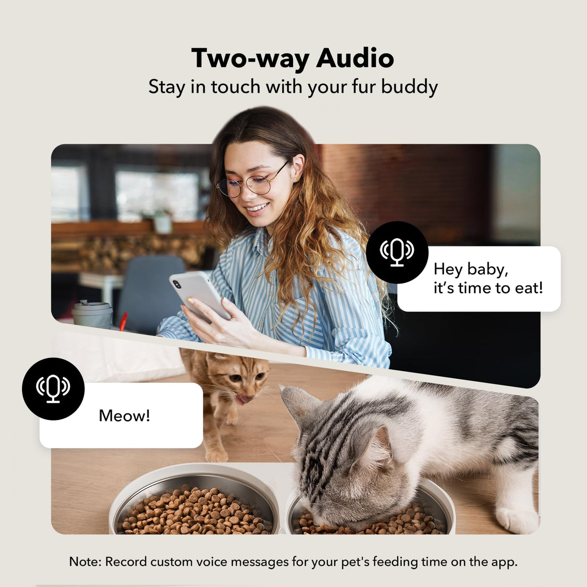 PETLIBRO Automatic Cat Feeder with Camera & Dual Bowl | White