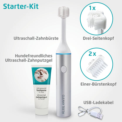 Cleanyteeth Ultrasonic Dog Toothbrush Starter Kit – All Breeds