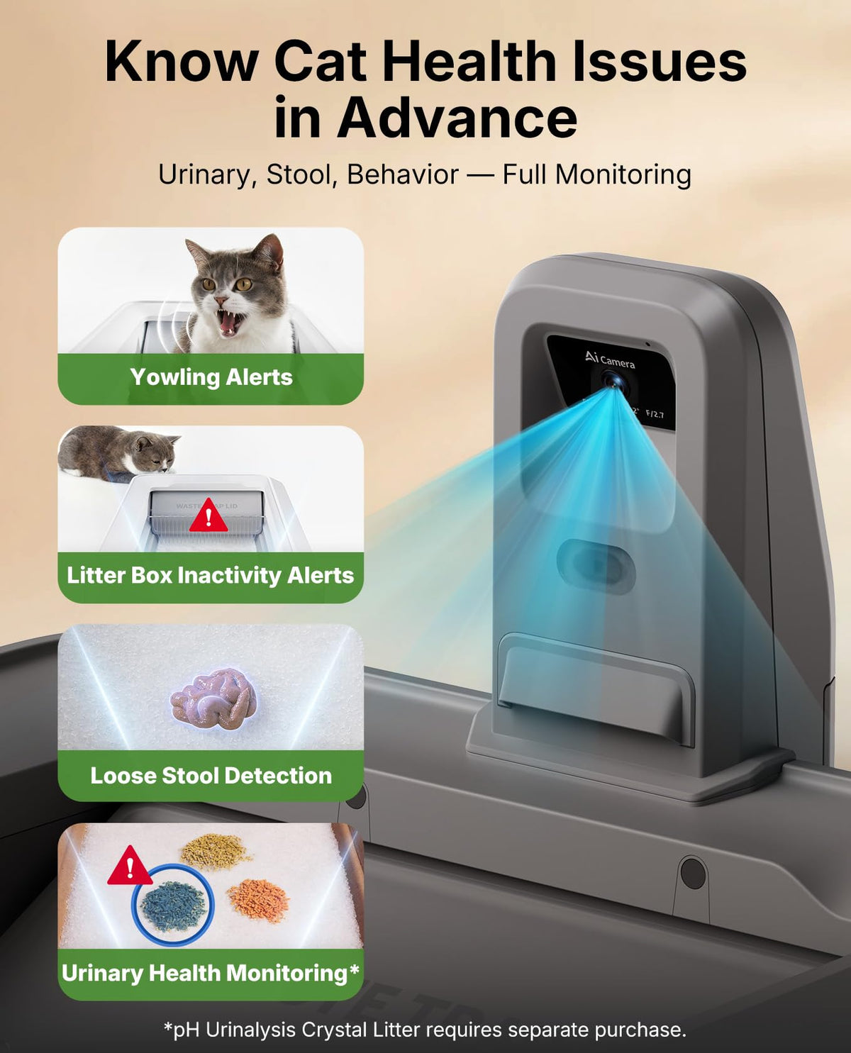 PETKIT Purobot Crystal Self-Cleaning Litter Box with AI Camera
