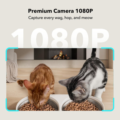 PETLIBRO Automatic Cat Feeder with Camera & Dual Bowl | White