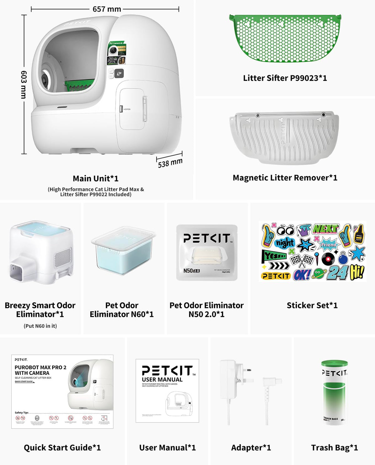 PETKIT PUROBOT MAX PRO 2 Self-Cleaning Litter Box with AI Camera