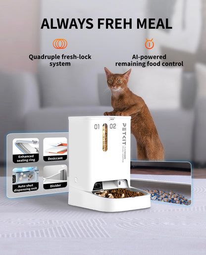 PETKIT Dual Hopper Auto Cat Feeder with 1080P Camera – 5L