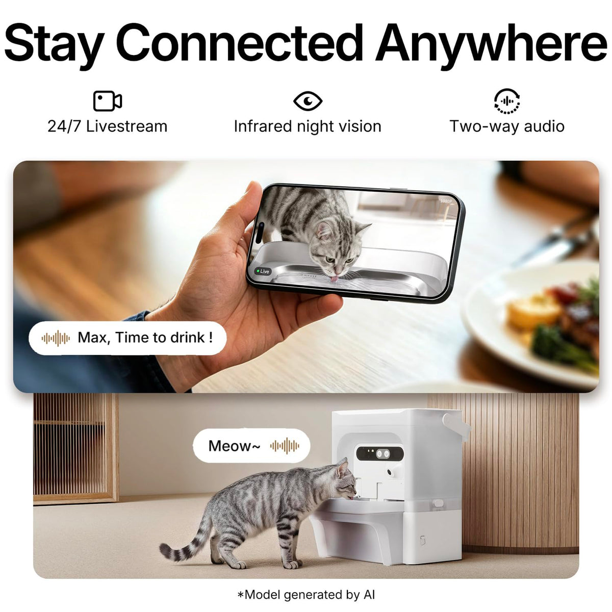 PETKIT EVERSWEET ULTRA 5L Cat Water Fountain with AI Camera