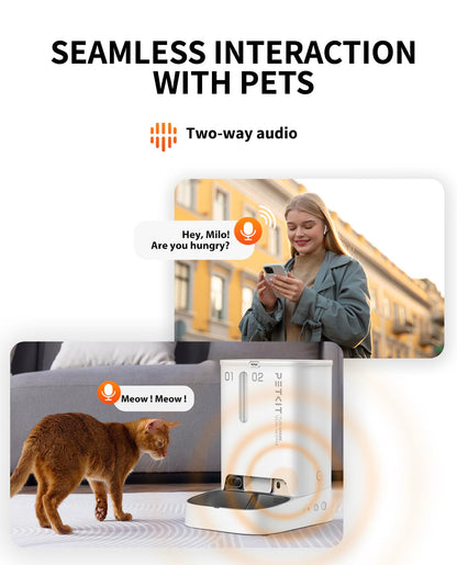 PETKIT Dual Hopper Auto Cat Feeder with 1080P Camera – 5L