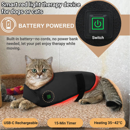 Pet Red Light Therapy Belt 660nm & 850nm – Dogs & Cats, L Size
