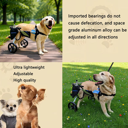 ABenxxou Adjustable Dog Wheelchair for Medium & Large Dogs XXL