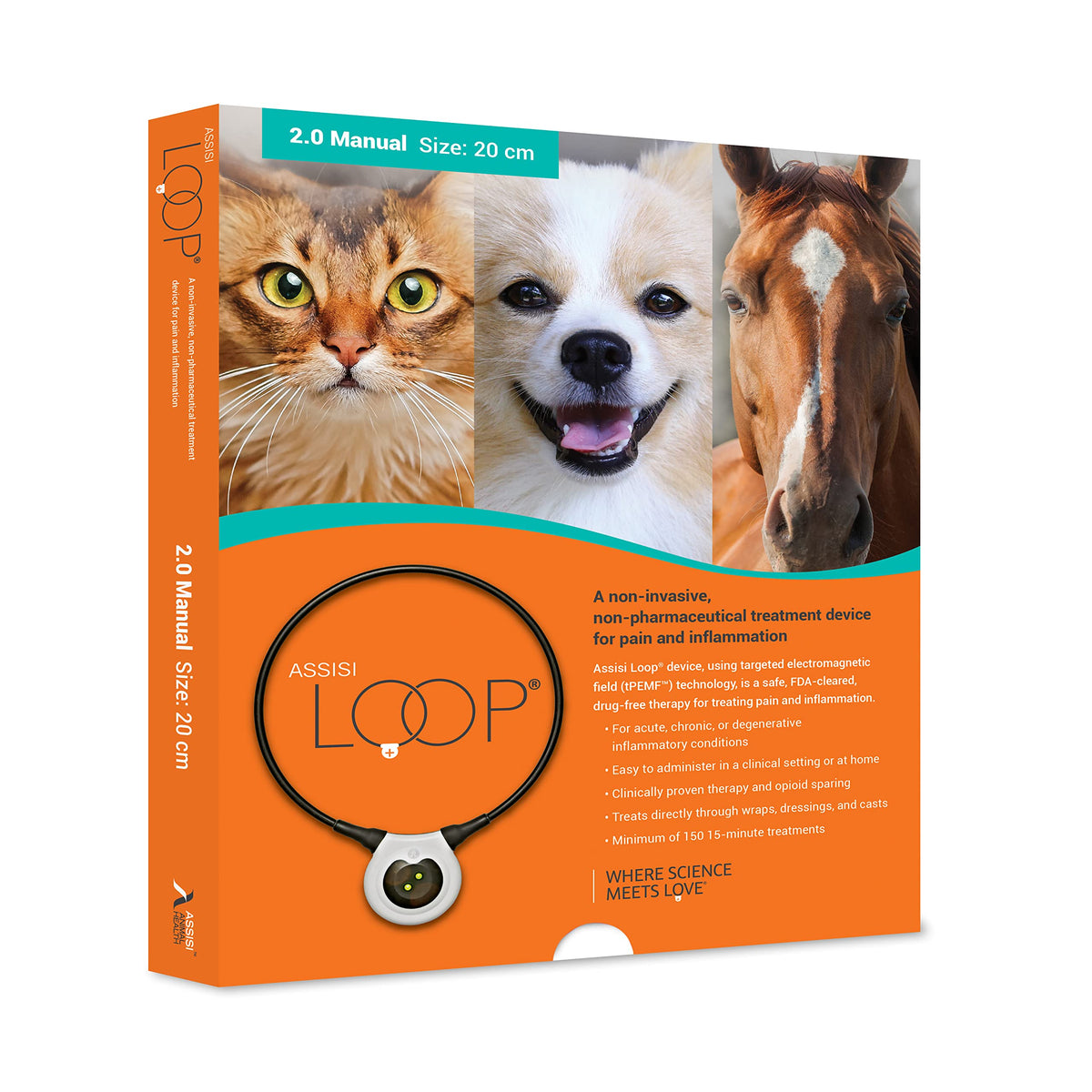 Assisi Loop 2.0 tPEMF Therapy Device for Dogs, Cats & Horses