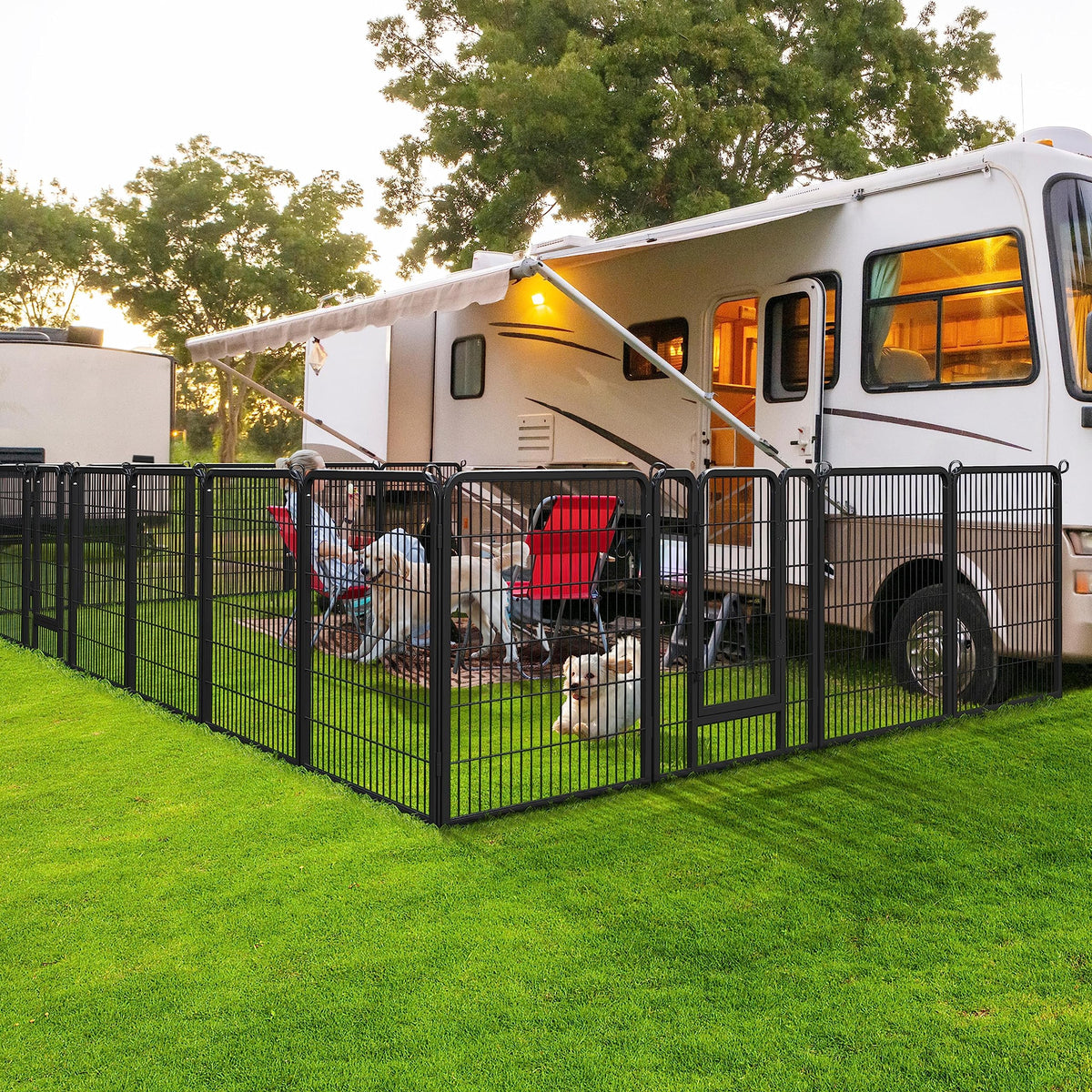 Yaheetech 12-Panel Heavy Duty Dog Pen Indoor & Outdoor | 80x100cm